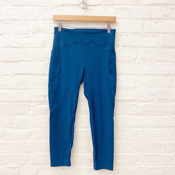 Lululemon || Lead The Pack Crop 23" Nile Blue Teal 8 - Picture 1 of 8